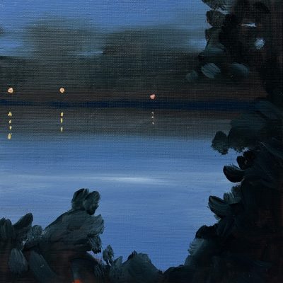 13. Pittwater at night 1. 21 x 21