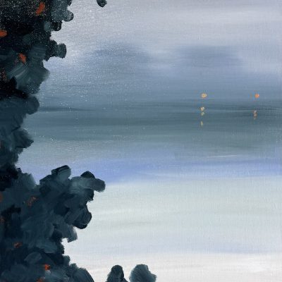 18. Silver light over water 32 x 32